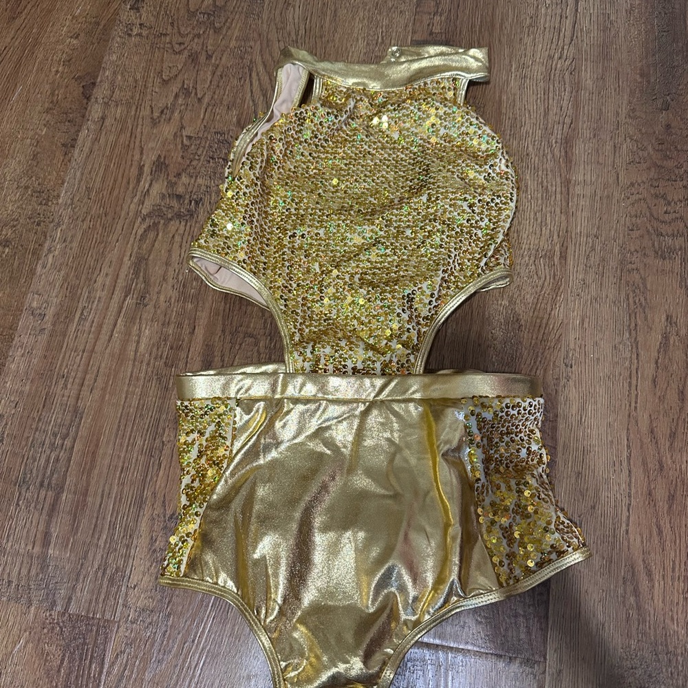 Gold Sequin Dance Costume